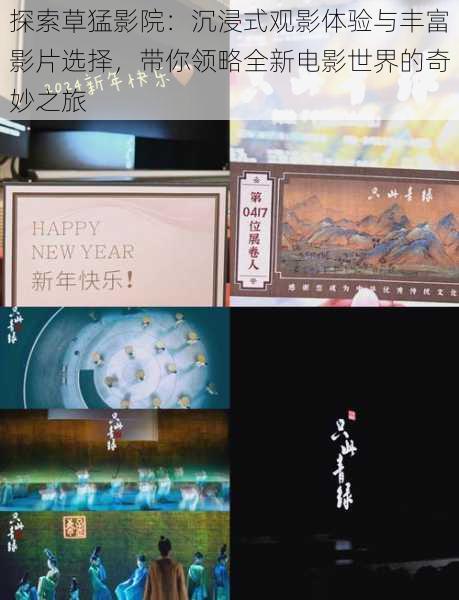 探索草猛影院:沉浸式观影体验与丰富影片选择,带你领略全新电影世界的奇妙之旅