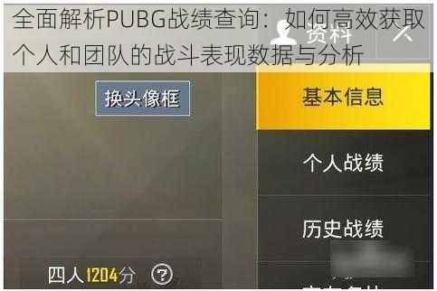 全面解析PUBG战绩查询：如何高效获取个人和团队的战斗表现数据与分析