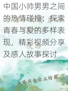 中国小帅男男之间的热情碰撞:探索青春与爱的多样表现,精彩视频分享及感人故事探讨