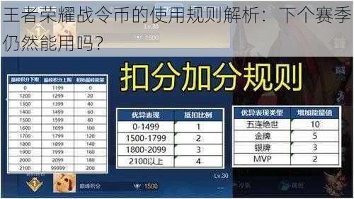 王者荣耀战令币的使用规则解析:下个赛季仍然能用吗?