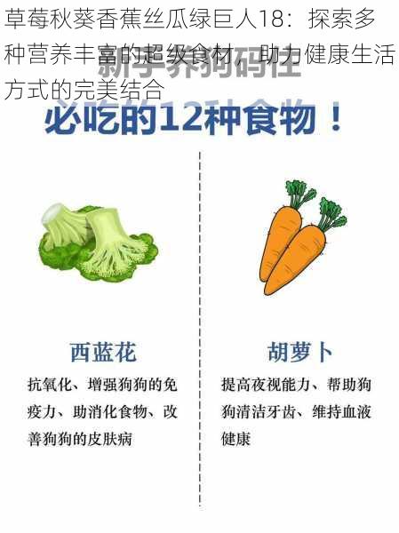 草莓秋葵香蕉丝瓜绿巨人18:探索多种营养丰富的超级食材,助力健康生活方式的完美结合