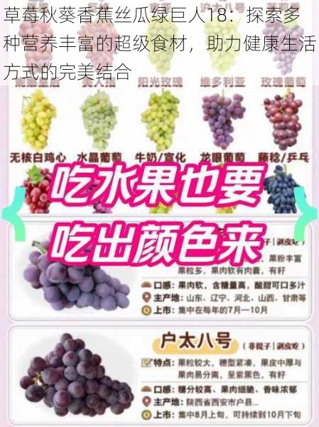 草莓秋葵香蕉丝瓜绿巨人18:探索多种营养丰富的超级食材,助力健康生活方式的完美结合