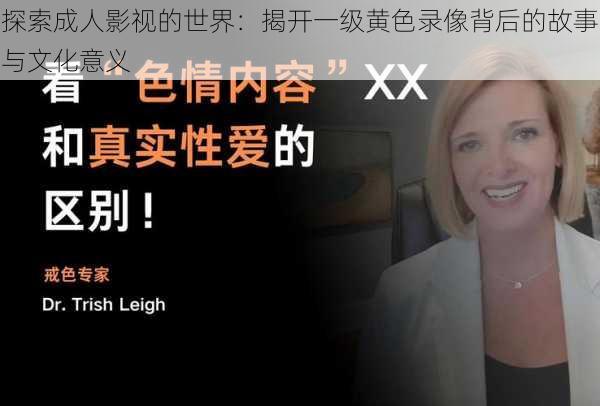 探索成人影视的世界:揭开一级黄色录像背后的故事与文化意义