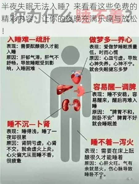 半夜失眠无法入睡？来看看这些免费的精彩内容，让你的夜晚充满乐趣与放松！