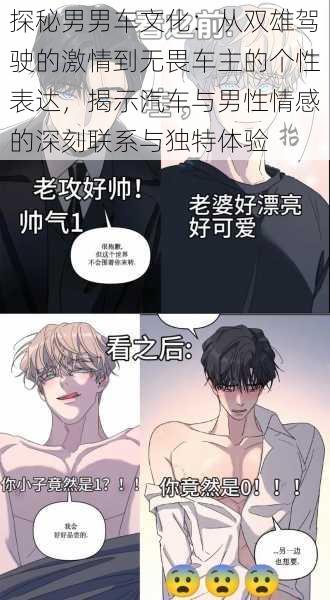 探秘男男车文化：从双雄驾驶的激情到无畏车主的个性表达，揭示汽车与男性情感的深刻联系与独特体验