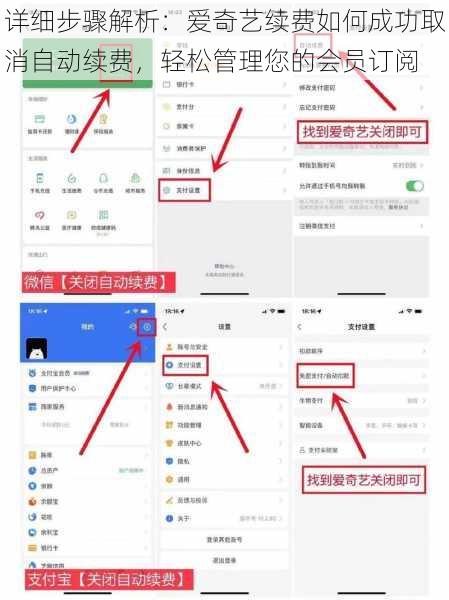 详细步骤解析：爱奇艺续费如何成功取消自动续费，轻松管理您的会员订阅