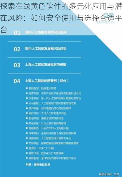 探索在线黄色软件的多元化应用与潜在风险:如何安全使用与选择合适平台