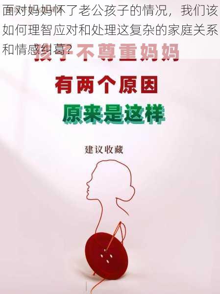 面对妈妈怀了老公孩子的情况,我们该如何理智应对和处理这复杂的家庭关系和情感纠葛?
