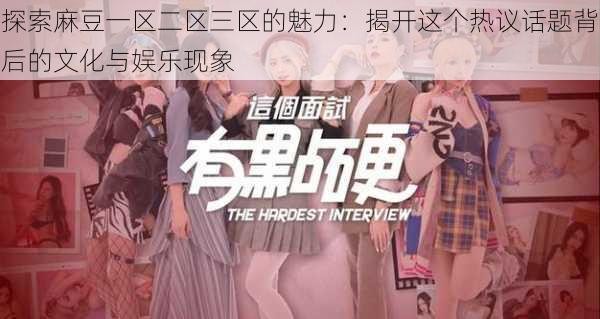 探索麻豆一区二区三区的魅力:揭开这个热议话题背后的文化与娱乐现象