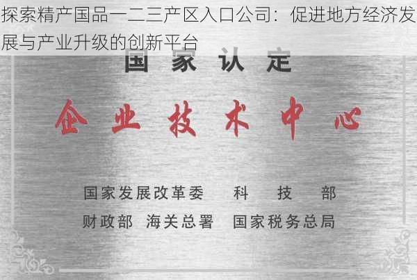 探索精产国品一二三产区入口公司:促进地方经济发展与产业升级的创新平台