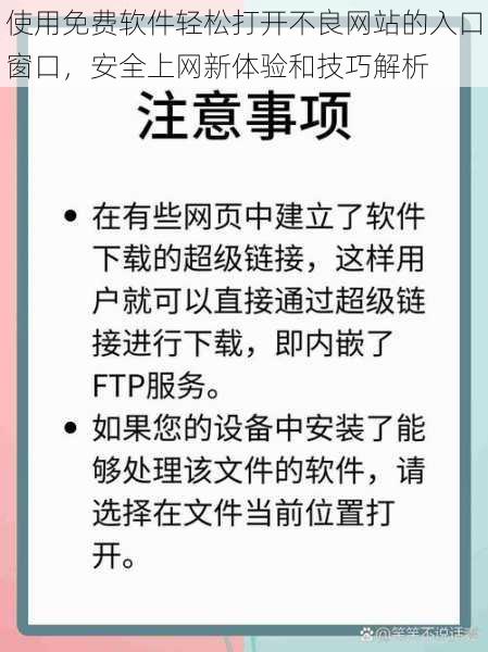 使用免费软件轻松打开不良网站的入口窗口,安全上网新体验和技巧解析