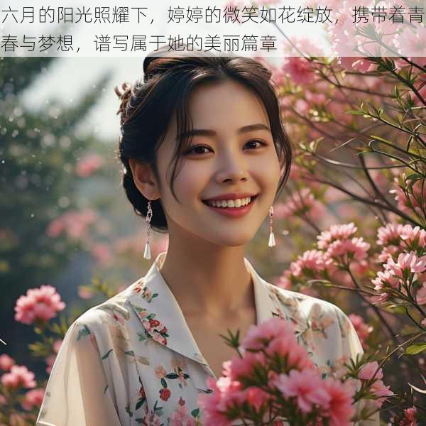 六月的阳光照耀下，婷婷的微笑如花绽放，携带着青春与梦想，谱写属于她的美丽篇章