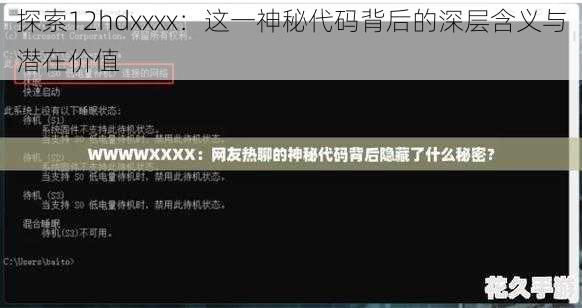 探索12hdxxxx：这一神秘代码背后的深层含义与潜在价值