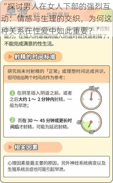 “探讨男人在女人下部的强烈互动:情感与生理的交织,为何这种关系在性爱中如此重要?”