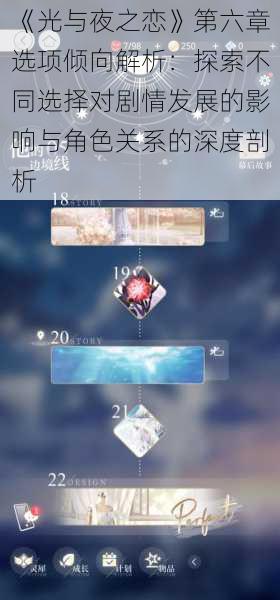 《光与夜之恋》第六章选项倾向解析:探索不同选择对剧情发展的影响与角色关系的深度剖析