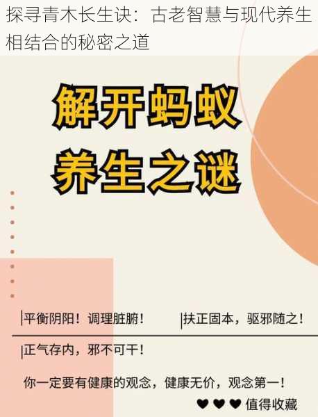 探寻青木长生诀：古老智慧与现代养生相结合的秘密之道