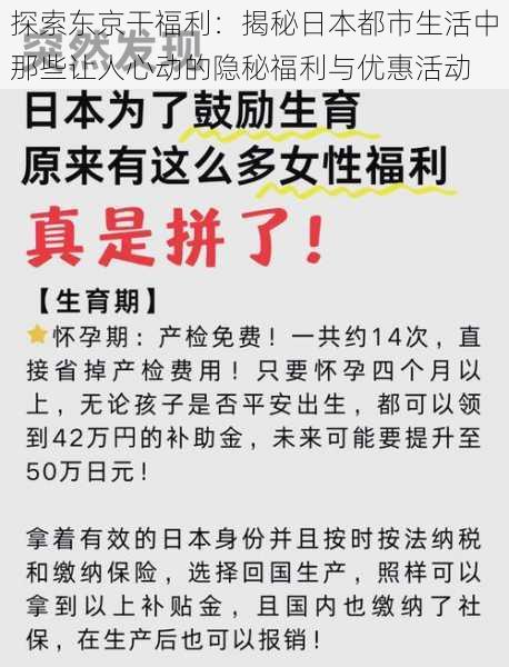 探索东京干福利:揭秘日本都市生活中那些让人心动的隐秘福利与优惠活动